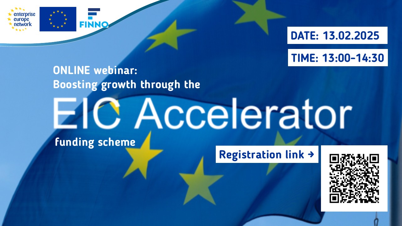 WEBINAR “Boosting Growth Through the EIC Accelerator Funding Scheme”